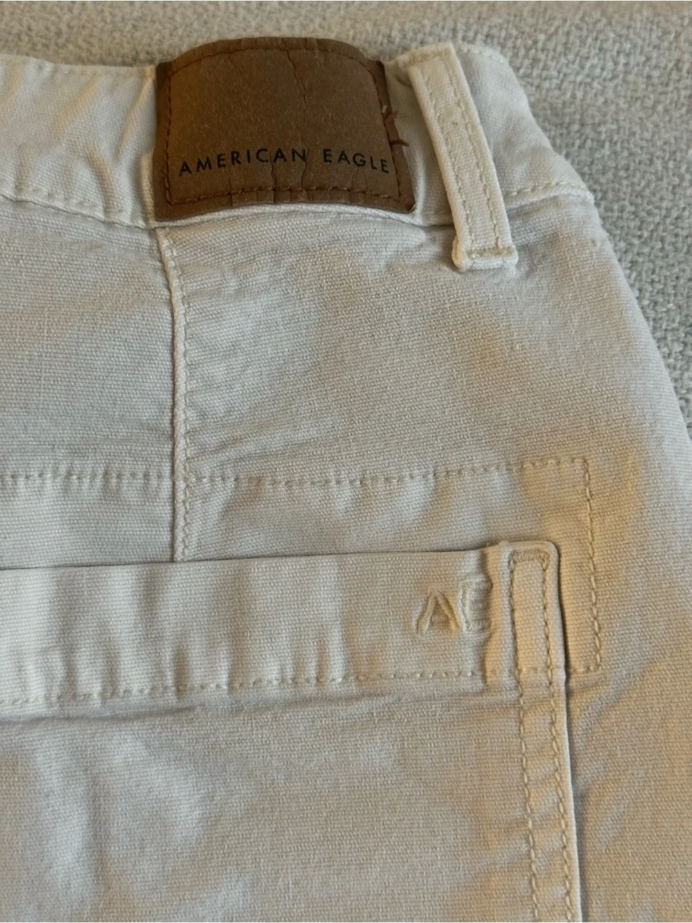 American Eagle Outfitters cream denim